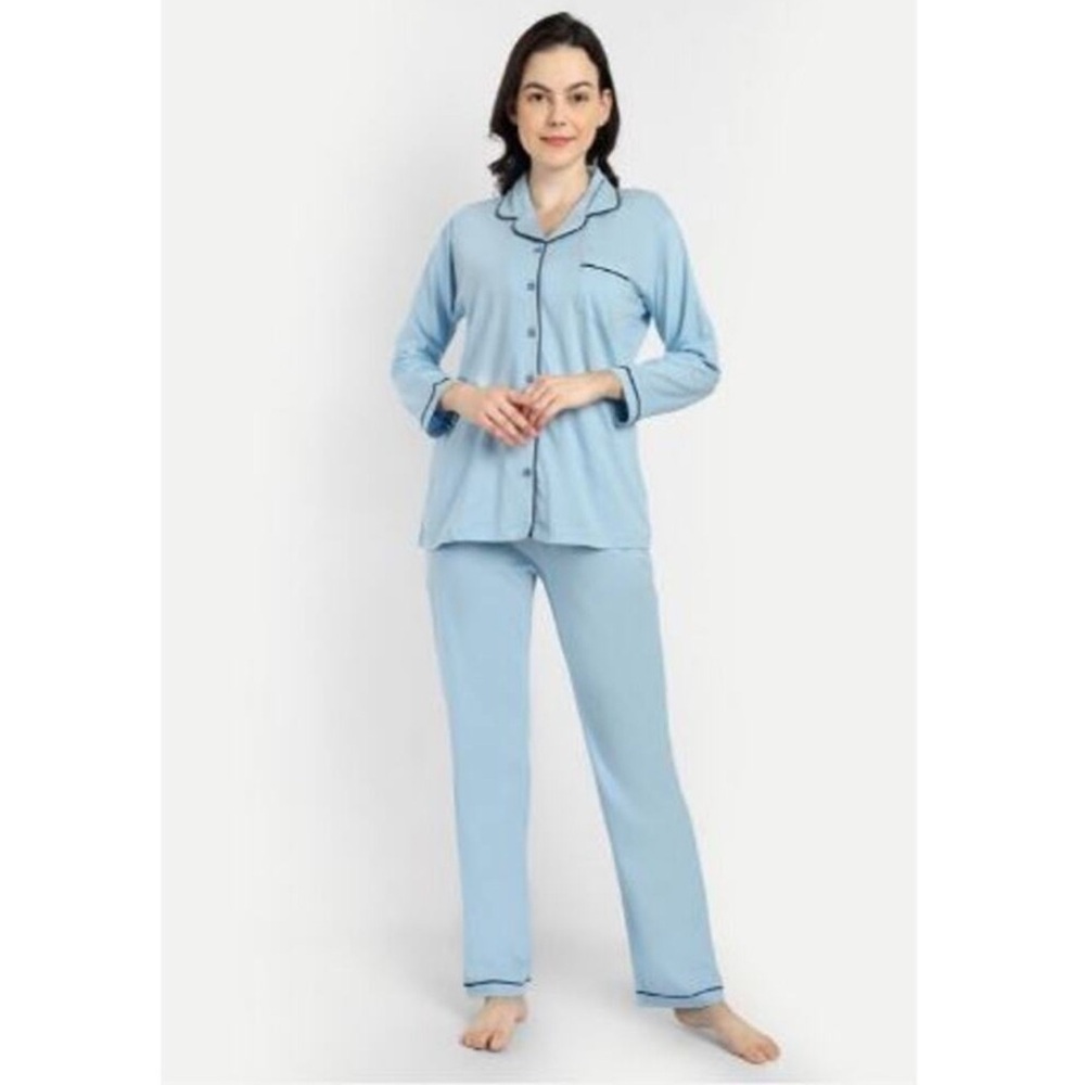 NWT Chloe Kristyn Long Sleeve Button Up Pajama Suit Set Relaxed Fit size small